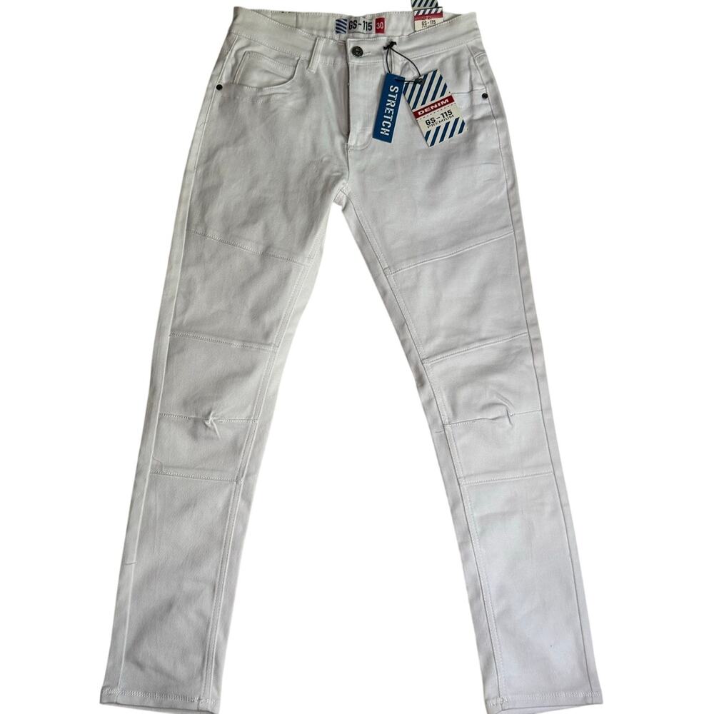 GS-115 Premium Denim Men's White Jeans sz: 30  NEW WITH TAGS